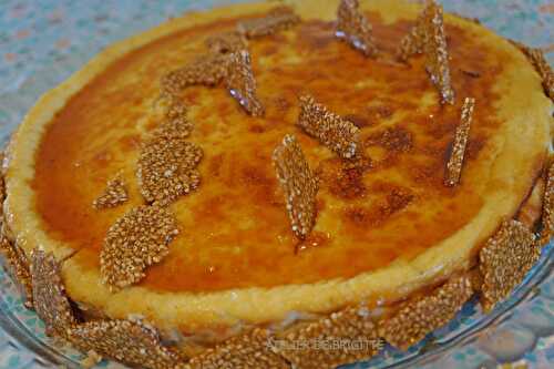 Cheesecake au caramel et graines de Sésame