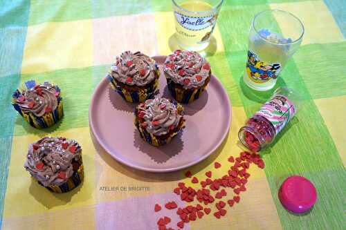 Cupcakes Framboises Chocolat - Atelier de Brigitte, cuisine, recettes, partages, 