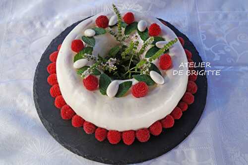 Framboises et dragées (entremet)