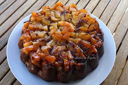 Gateau au chocolat renversé à l'ananas