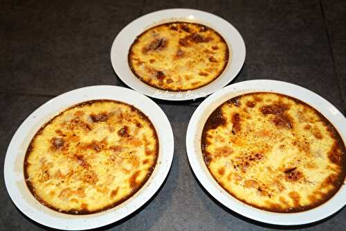 Gratin d'abricots façon crème brulée