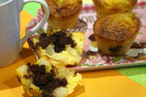 Mini cakes poires rhum au coeur de chocolat