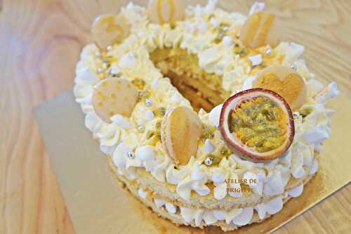 Number Cake Fruits de la Passion et Chocolat Blanc