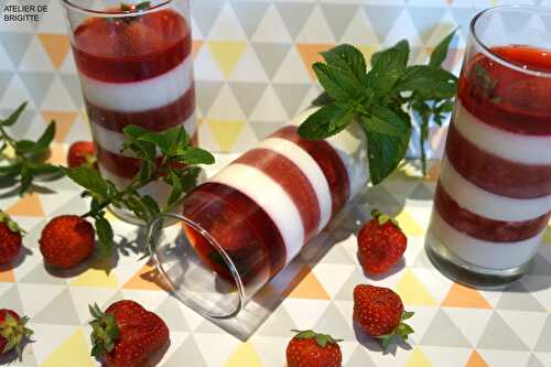 Pana Cotta Vanille, Menthe-chocolat et fraises en 3 façons