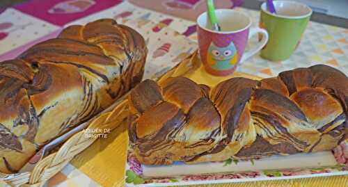 Pão Mármore de Chocolate (brioche)