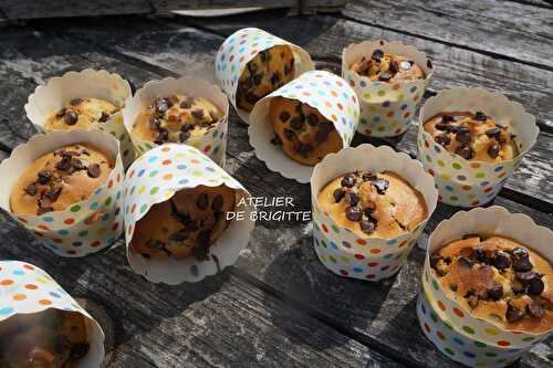 Petits Muffins Américains aux pépites chocolat - Atelier de Brigitte, cuisine, recettes, partages, 