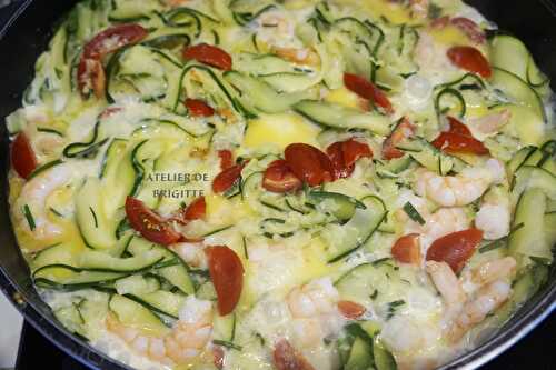 Tagliatelles de Courgettes et Crevettes