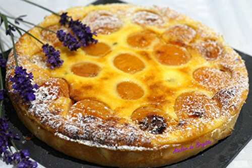 Tarte abricot, fromage blanc et lavande