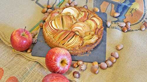 Tarte aux pommes et noisettes, ( Pâte Sablée noisettes recette du chef Conticini Ph.)
