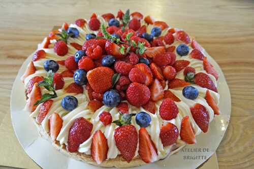 Tarte, citron et fruits rouge