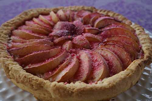 Tarte Nectarines, Noix de Coco et Pralines