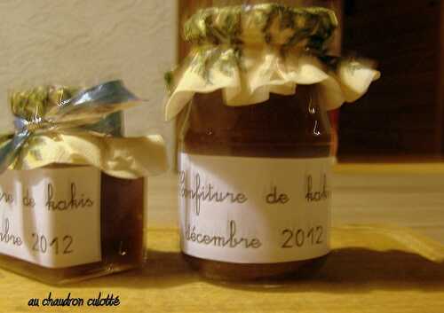 Confiture de kakis du père Gonnet, pointe de gingembre.