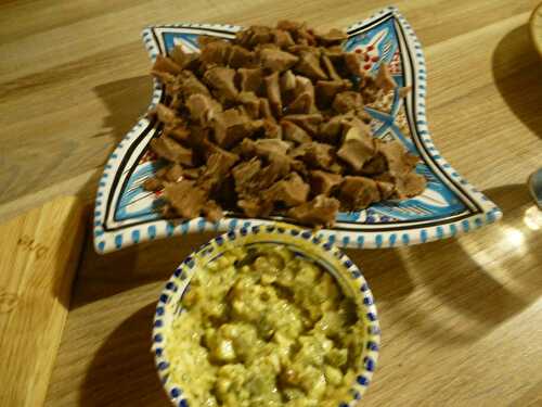 Langue de porc sauce gribiche
