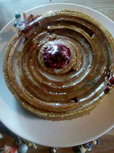 Bûche revisitée framboise/chocolat blanc