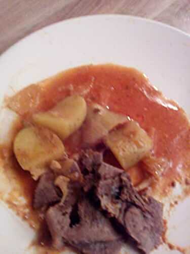 Langue de boeuf sauce piquante