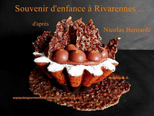 Cakissime Souvenir d'enfance chocolat et poires tapées à l'ancienne de mon village Rivarennes d'après Nicolas Bernardé