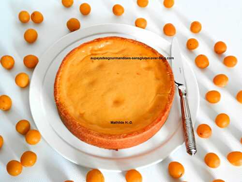 Flan aux mirabelles et au safran 100% Mathilde