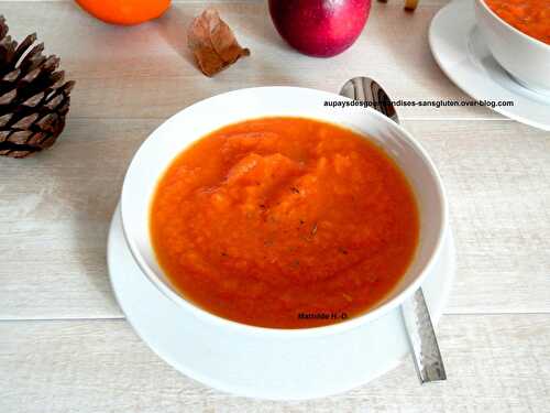 Soupe de carottes, pommes et orange d'après Edda Onorato