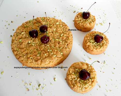 Tarte croustillante aux cerises et pistaches (Mosaic) d'après Pierre Hermé