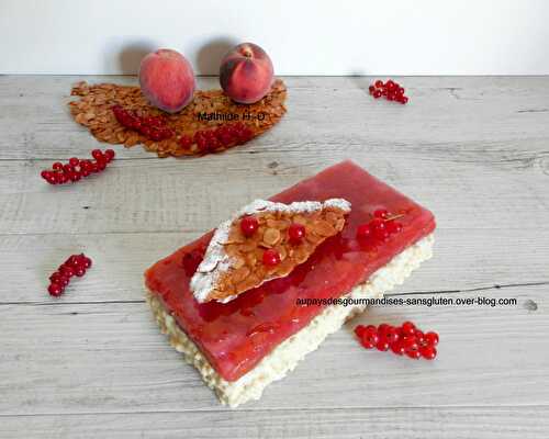 Tarte Pêche Melba Groseille d'après Christophe Michalak