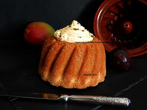 Cake biscuit au thé de Ceylan d'après Christophe Felder et sa crème mousseuse mangue passion