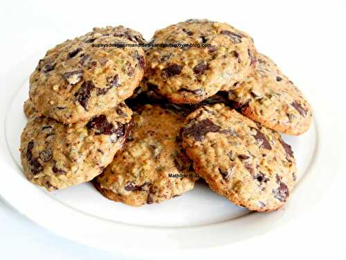 Cookies kasha, pistaches et pépites de chocolat d'après Mercotte