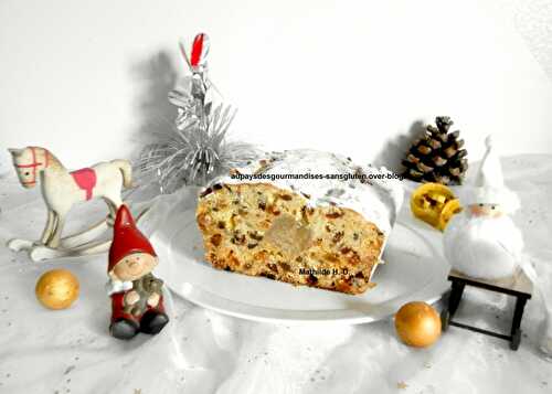 Pain de Noël aux fruits secs dit Christstollen d'après Lily