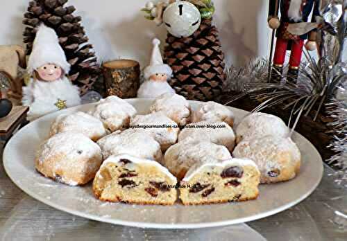 Cookies de Noël comme des mini Stollen sur une base de Céline Martineau