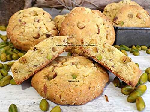 Cookies aux saveurs orientales : pistaches, anis, fleur d'oranger (sans gluten et sans lactose)