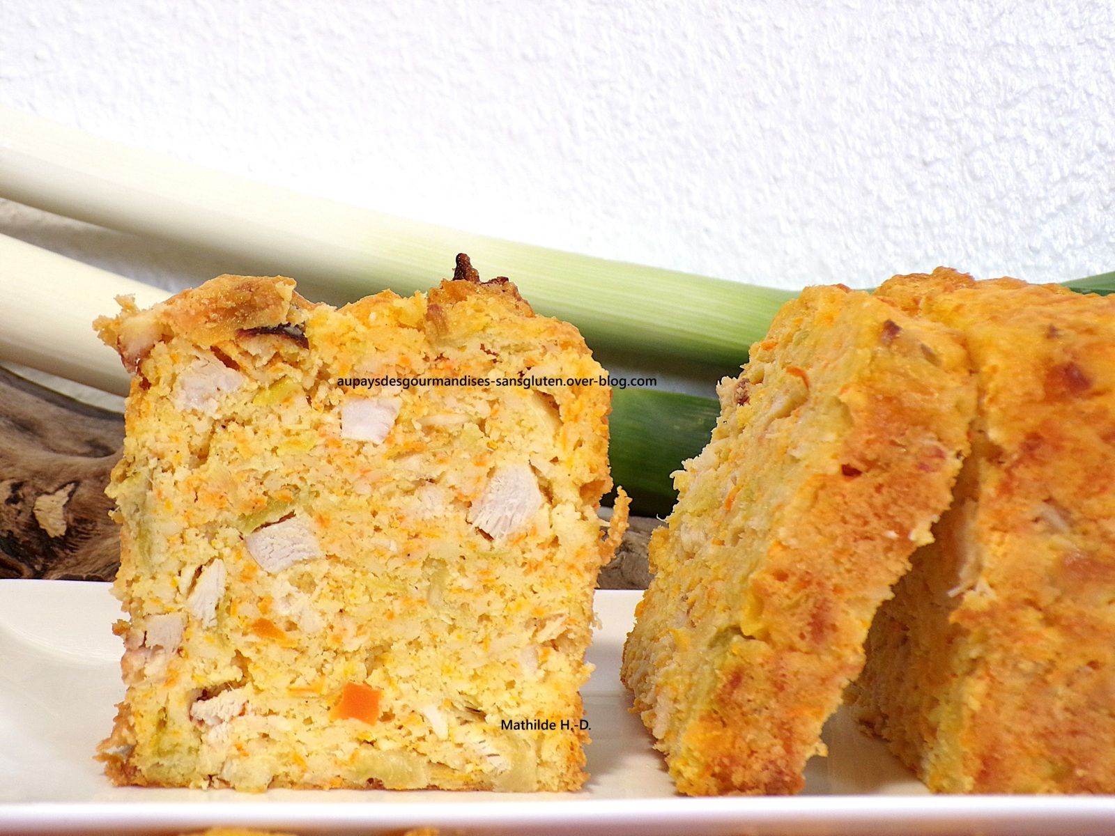 Cake au poulet rôti (ou jambon blanc), poireaux et carottes d'après kilomètre-0