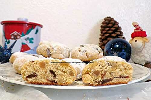 Cookies de Noël comme des mini Stollen sur une base de Céline Martineau
