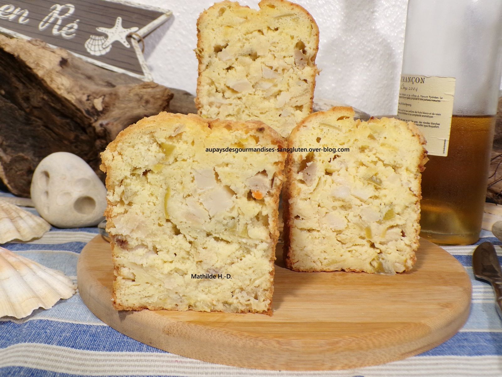 Cake aux noix de St Jacques et fondue de poireaux de Mathilde H.-D.