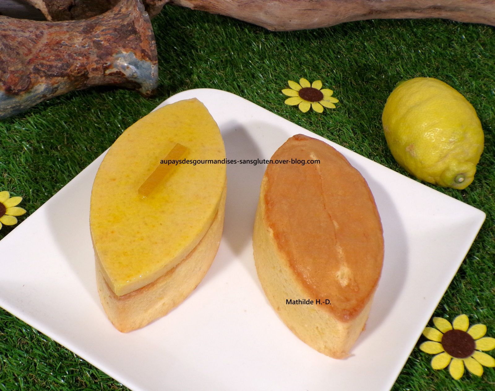 Cake Citron d'après Christophe Michalak : cake aux zestes de citron et Limoncello imbibé d'un sirop léger au jus et zeste de citron, marmelade citron yuzu 