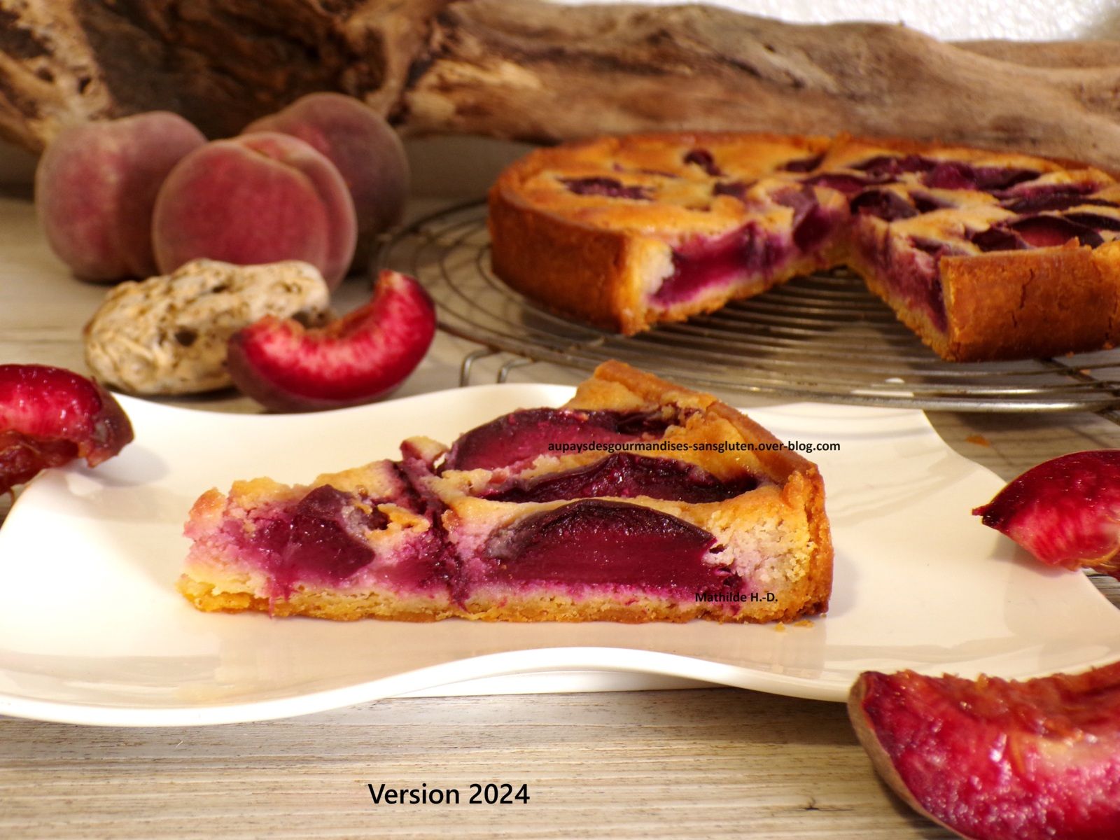 Tarte aux Pêches de Vigne d'après Thierry Mulhaupt