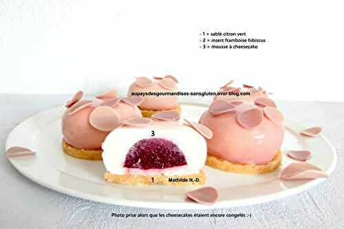 Cheesecakes Framboise-Hibiscus d'après Camille Perrotte