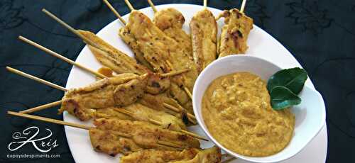 Brochettes de poulet satay de Nah | Au pays des Piments