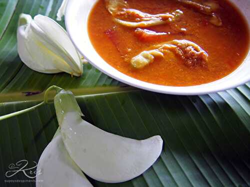 Curry acidulé à la papaye verte et aux fleurs de colibri végétal