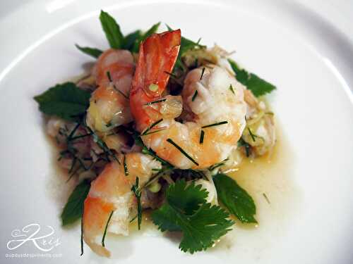 Salade de crevettes à l'orange et à la citronnelle