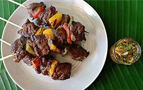 Brochettes de boeuf - marinade thaïe