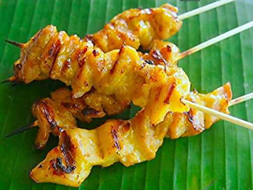 Brochettes thaïes de poulet mariné