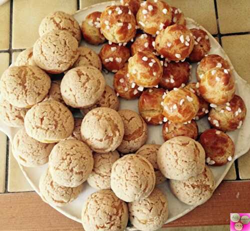 CHOUQUETTES AUX PERLES DE SUCRE ET CHOUX CRAQUELIN AU LAIT DE RIZ