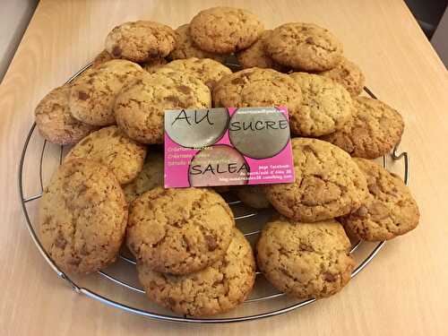 COOKIES AMERICAINS PRALIN ET CHOCOLAT LAIT-CARAMEL