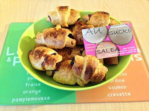 CROISSANTS SALES A LA DINDE SECHEE ET SAUCE BARBECUE