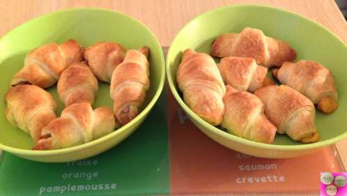 CROISSANTS SALES AU BACON ET CHEDDAR