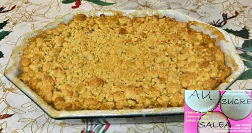 CRUMBLE POMMES CARAMELISEES, AMANDE ET CANNELLE