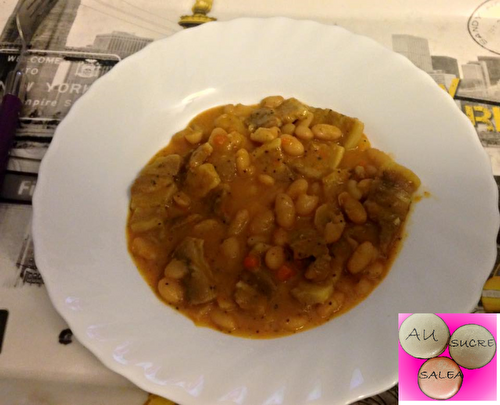 HARICOTS BLANCS FACON CASSOULET ET LARD A LA MEXICAINE