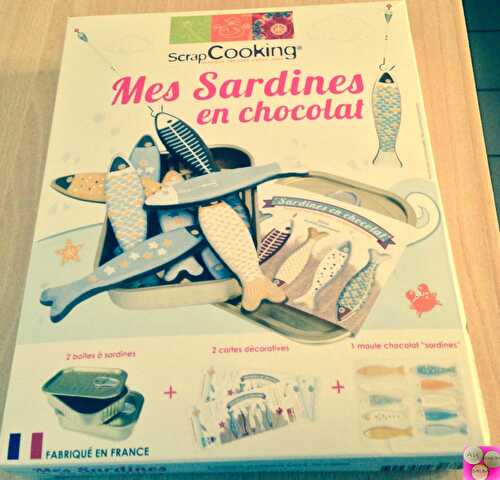 KIT "MES SARDINES EN CHOCOLAT" DE SCRAPCOOKING AU BON CHOCOLAT NOIR VALRHONA