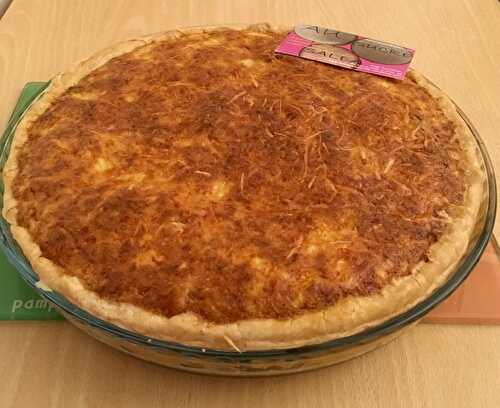 QUICHE JAMBON CRU-OIGNON-CHAMPIGNONS AVEC PATE BRISEE MAISON