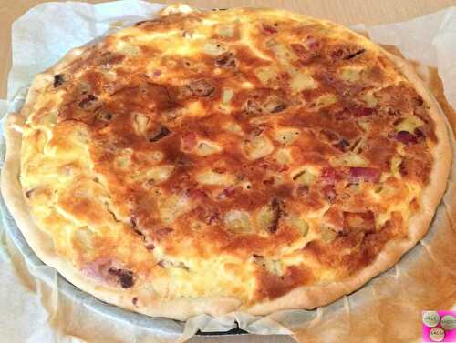 QUICHE POMMES DE TERRE, LARDONS ET CAMEMBERT