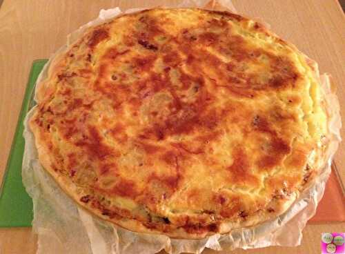 QUICHE POMMES DE TERRE, LARDONS, ROQUEFORT